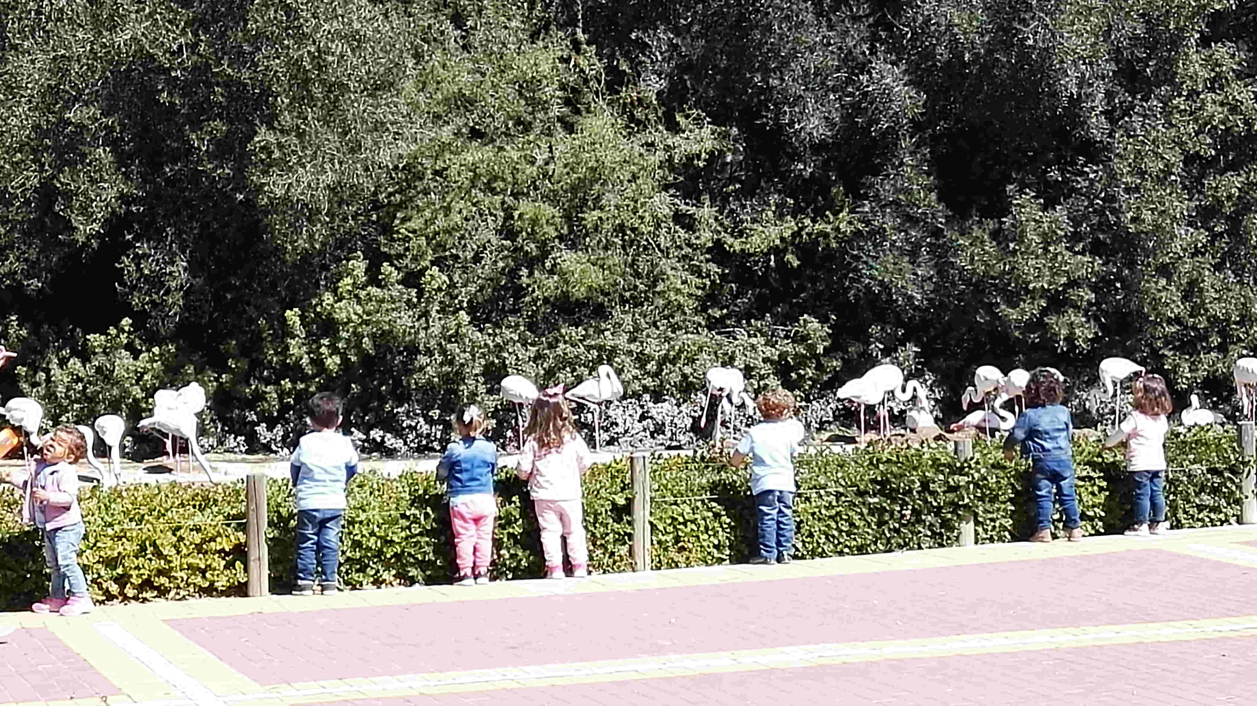 Con los niños de la Guardería Blanca Paloma en el Zoobotánico de Jerez.